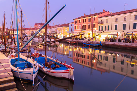 cesenatico fishing village on the Adriatic Sea famous for its fish restaurants Romagna Romagna