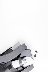 Modern backpack with laptop and tablet inside