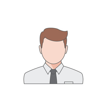 flat style man wearing tie clip art preview