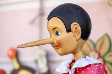 pinocchio puppet of the story of collodi