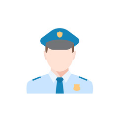 Occupation Policeman avatar vector icon illustration isolated