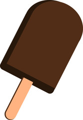 delicious chocolate popsicle on stick