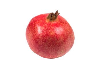 Sweet pomegranate isolated on white background.