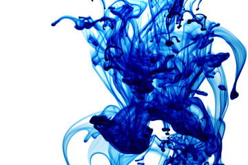 Food blue Coloring in Water Abstract Texture