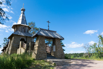 The building of the chapel of the Valaam saints on the island of Valaam
