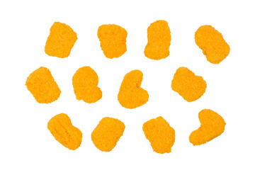 Nuggets isolated on a white background.