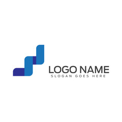 Modern 3D Logo Design Concept with Abstract Blue Color Icon