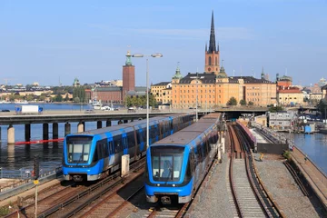 Foto op Canvas Metro trains in Stockholm © Tupungato