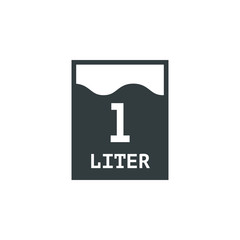 1 Liter l sign estimated volumes milliliters