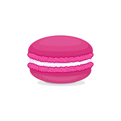 vector illustration. macaroons on white background with groups of two almond cakes.