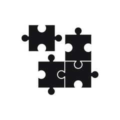 Puzzle icon design isolated on white background. Vector illustration