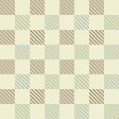 Vector textile geometric pattern in retro style. Color fabric repeatable background. Striped and checkered texture - tileable design