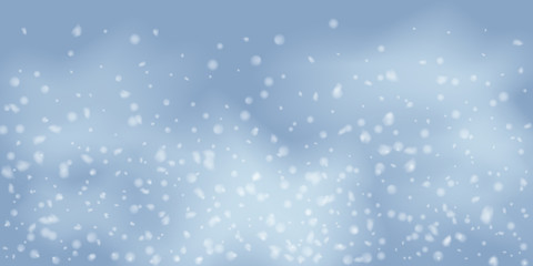 Snowflakes, snowfall.