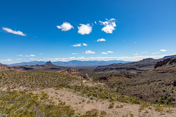 scenic landscape of Route 66 near Golden Valley