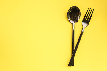 cutlery rustic, used for eating or serving food(spoons, fork, shiny and beautiful). food...