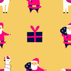 Christmas seamless pattern.