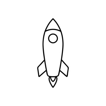 Start Up Business Outlined Line Vector Icon Rocket Launch startup