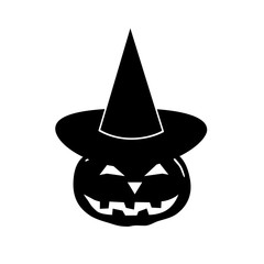 Pumpkin. Abstract concept, icon. Vector illustration on white background.