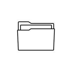 Folder line icon, web and mobile, file sign vector graphics, a linear pattern on a white background, eps 10.