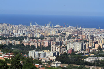 Monreale, Italy - 3 July 2016: Photo Panorama of Palermo from Monreale