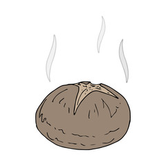 Vector of bread. Logo bakery products. Icon of fresh pastries. Banner hot bread. Bun icon.