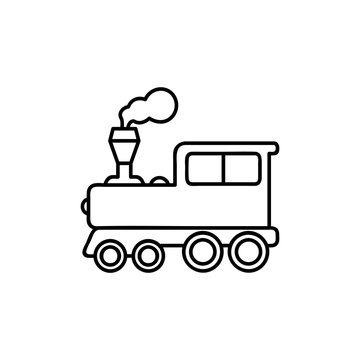 Train line icon for web, mobile and infographics. Vector black icon isolated on white background.