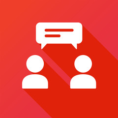 People talk icon. Speaking of people, the chat icon stock vector illustration