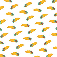 delicious mexican tacos traditional food pattern