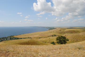 landscape with river Volga