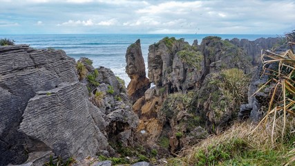 Punakaiki Pancake Rocks Blowholes, West Coast, New Zealand