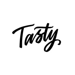 Hand drawn lettering tasty for overlay, banner, poster, packaging, logo, lable. Calligraphy tasty. - 298934368