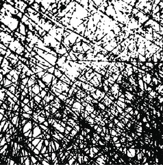 Scratched Grunge Urban Background Texture Vector. Dust Overlay Distress Grainy Grungy Effect. Distressed Backdrop Vector Illustration. Isolated Black on White Background. EPS 10.