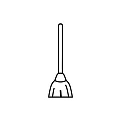 broom line icon. Element of household icon for mobile concept and web apps. Thin line broom icon can be used for web and mobile. Premium icon