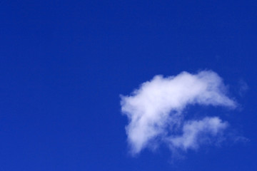 Blue sky with white cloud