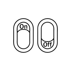 On off icon symbol template color editable. Switch button. simple logo vector illustration for graphic and web design.