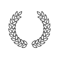 Laurel wreath icon. Symbol, logo illustration. Pixel perfect vector graphics