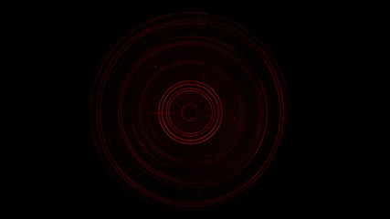 Red Technology Futuristic Hud Background
