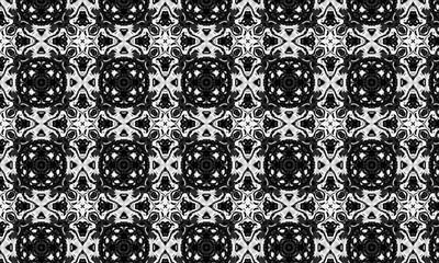 Fototapeta premium black and white ornate graphic pattern 
