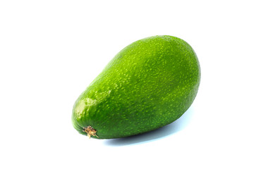 Fresh avocado close up isolated on white background