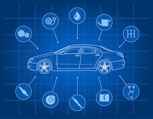 Car service illustration