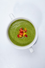 green cream soup