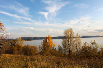 sunset over the lake