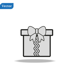 Illustration of gift box icon o background. Christmas gift icon illustration vector symbol. Present gift box icon. Package in gift wrap, vector eps 10 - box icon