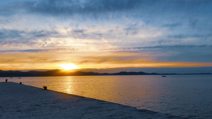 Sunset over the sea, Zadar Croatia