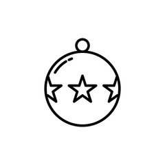 Fototapeta premium Christmas Ball Icon Vector Illustration Template Design Eps - 10