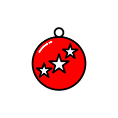 Fototapeta premium Christmas Ball Icon Vector Illustration Template Design Eps - 10