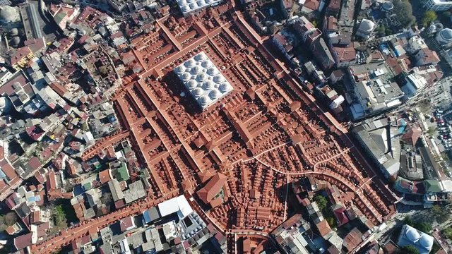 Grand Bazaar Roofs Istanbul Aerial View 4