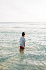 Little Boy Boy Playing at the Beach