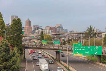 Obraz premium Freeway to city center