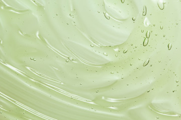 Aloe vera gel texture. Clear cosmetic cream, face serum, moisturizer background - obrazy, fototapety, plakaty